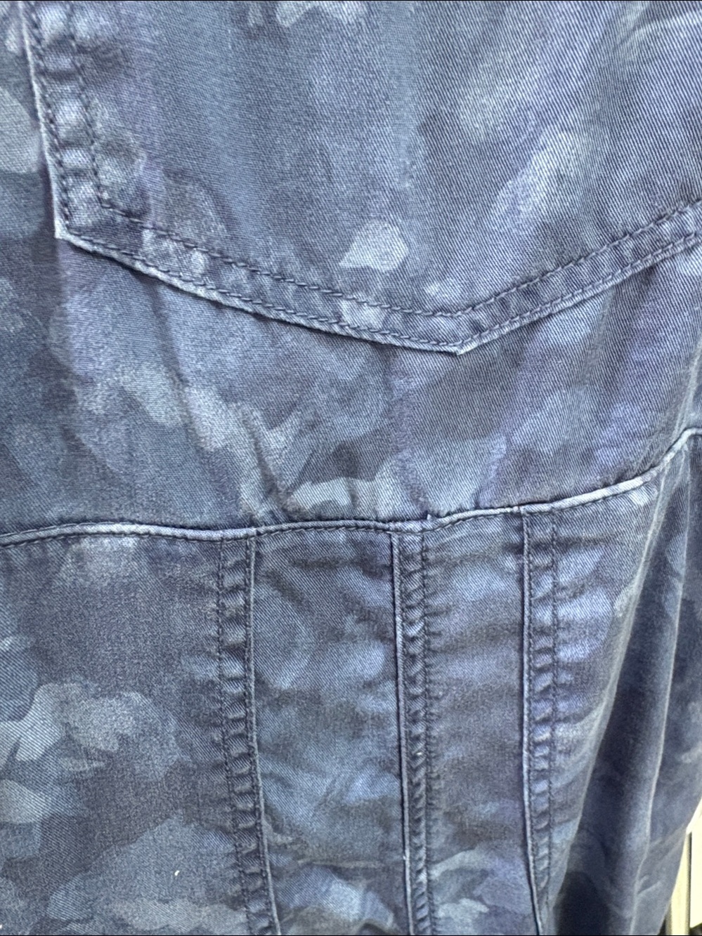 Aerie Blue Tie-Dye Denim Overalls - Picture 4 of 4